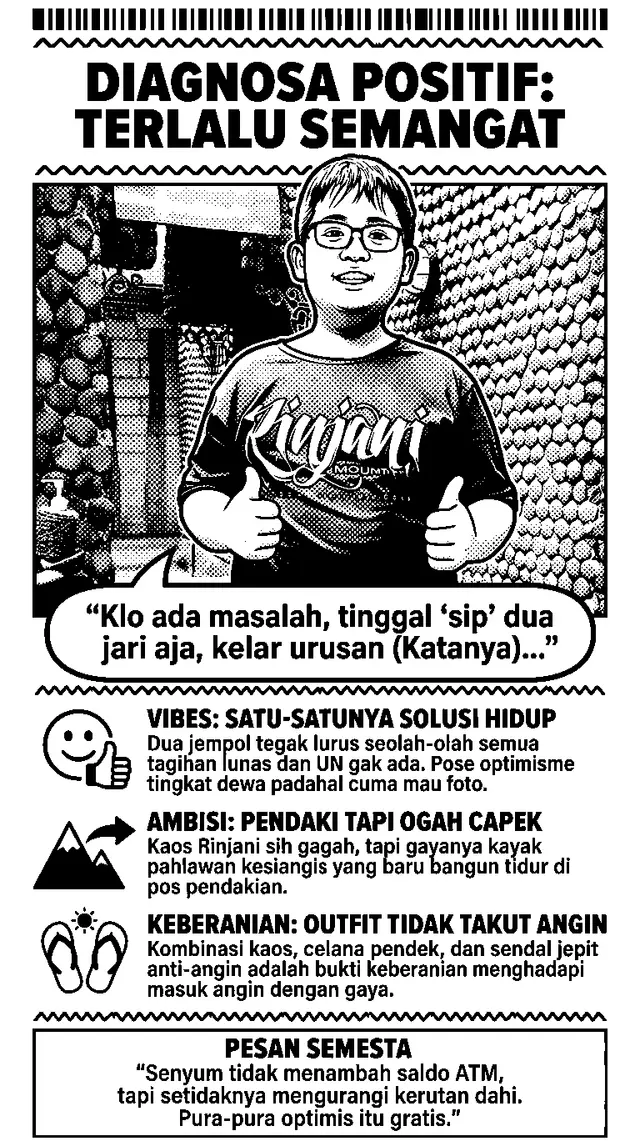 Contoh hasil Roastbox bertema diagnosa positif